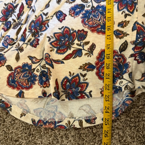 Ruby Rd. Petite Floral Cowl Neck 3/4 Sleeve Top Boho Chic PM - Picture 6 of 6